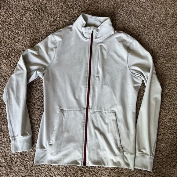 Lululemon Athletica Men's PrePost Jacket, Zip Up, Heathered Silver Spoon, Large - Picture 4 of 12